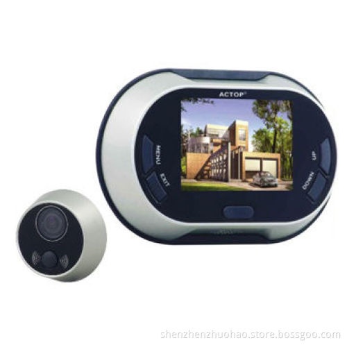 Wired memory 3.5-inch color digital peephole monitoring camera viewer with auto take photo function